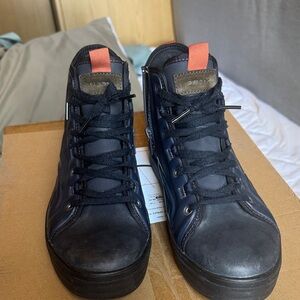 Geox Black and Navy High-Top Sneakers